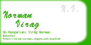 norman virag business card